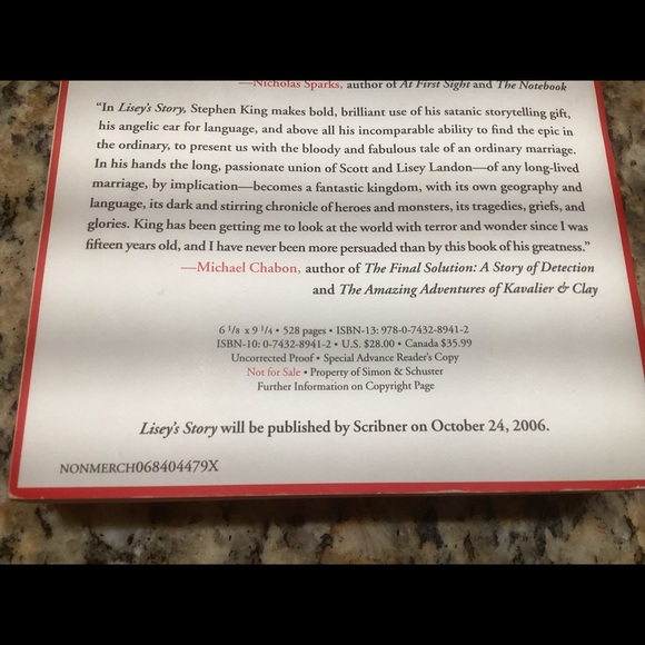 Stephen King “Lisey’s Story” & “Bag of Bones” Uncorrected Proof Paperback Books - Picture 2 of 11